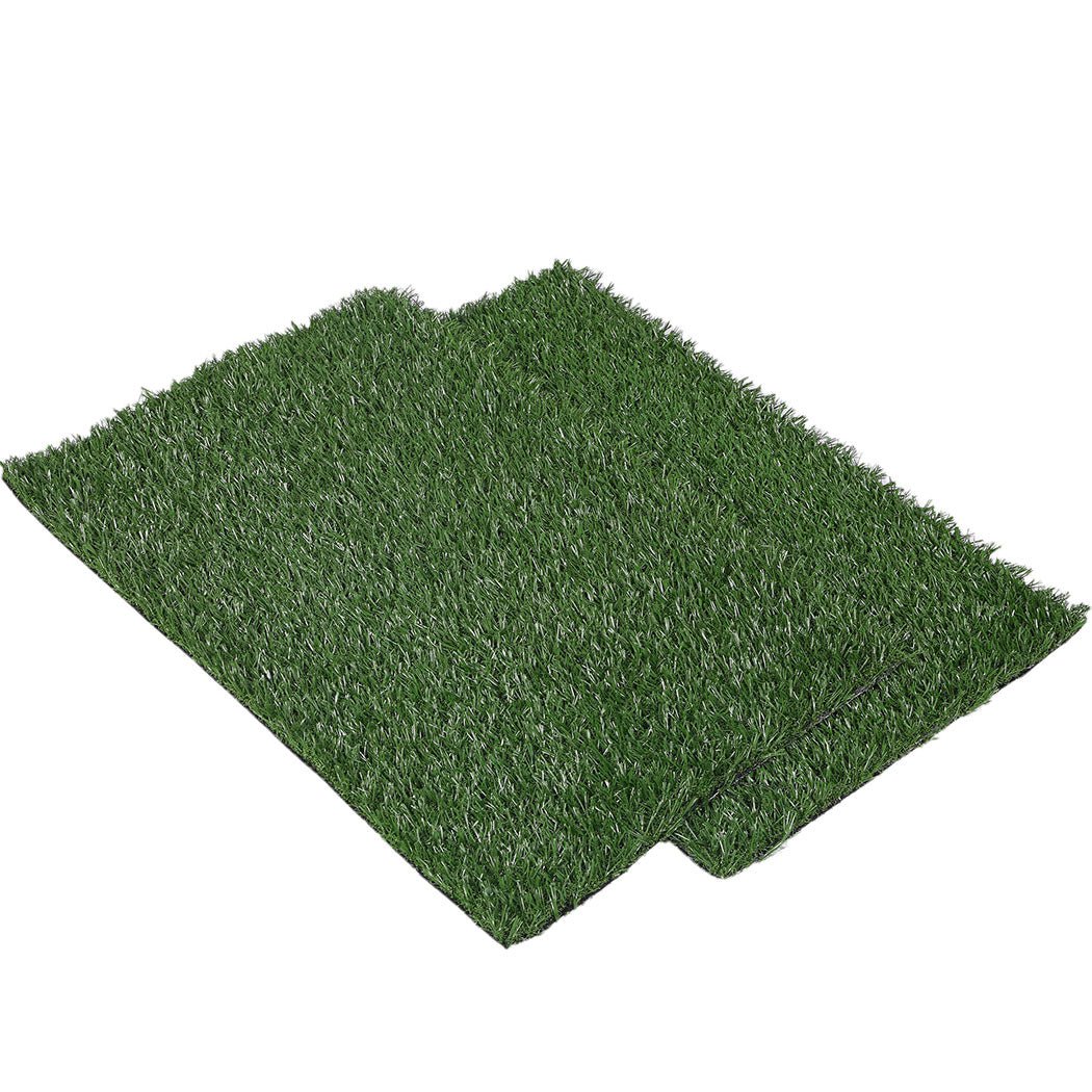 Artificial Grass Puppy Training Potty With Splash Proof Wall-4